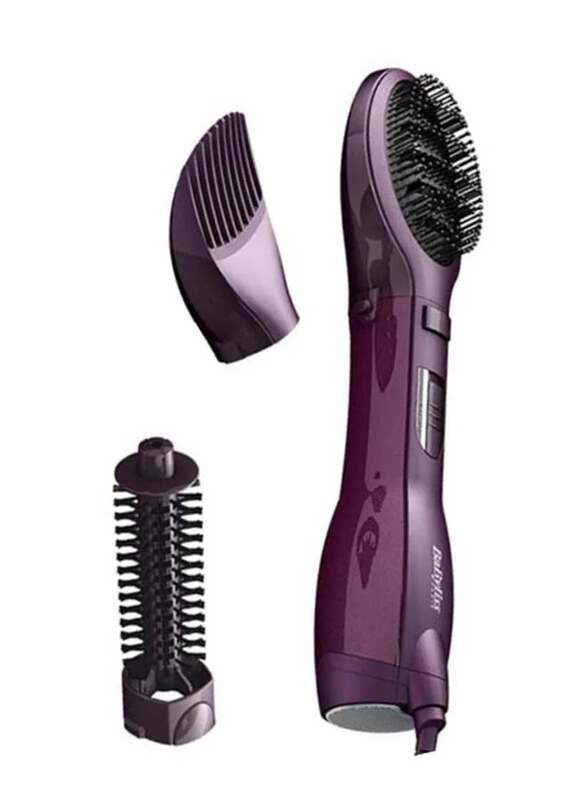 Babyliss Portable Hair Brush for All Hair Types, Purple/Black