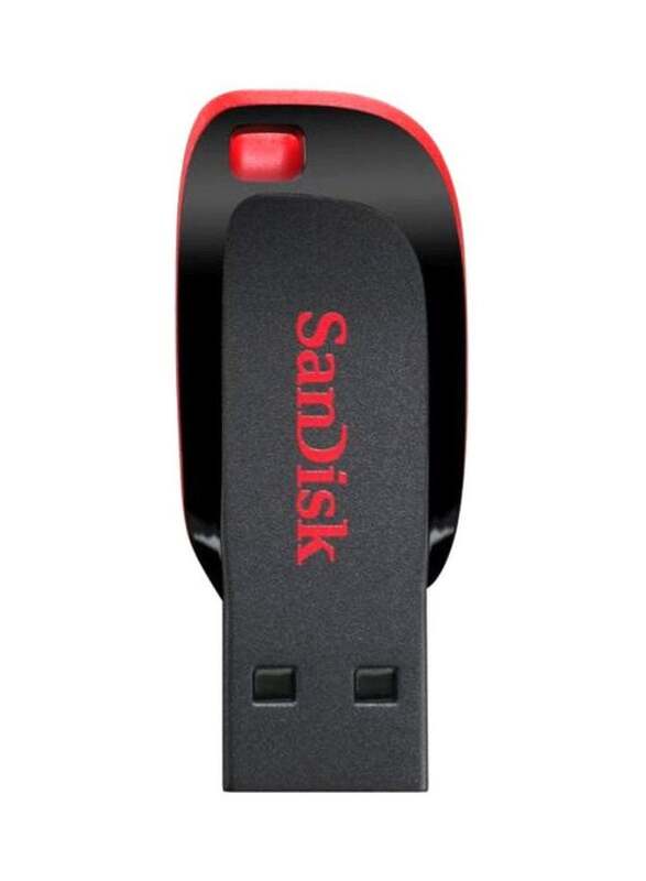 SanDisk 128GB Cruzer Blade USB Flash Drive, Black/Red