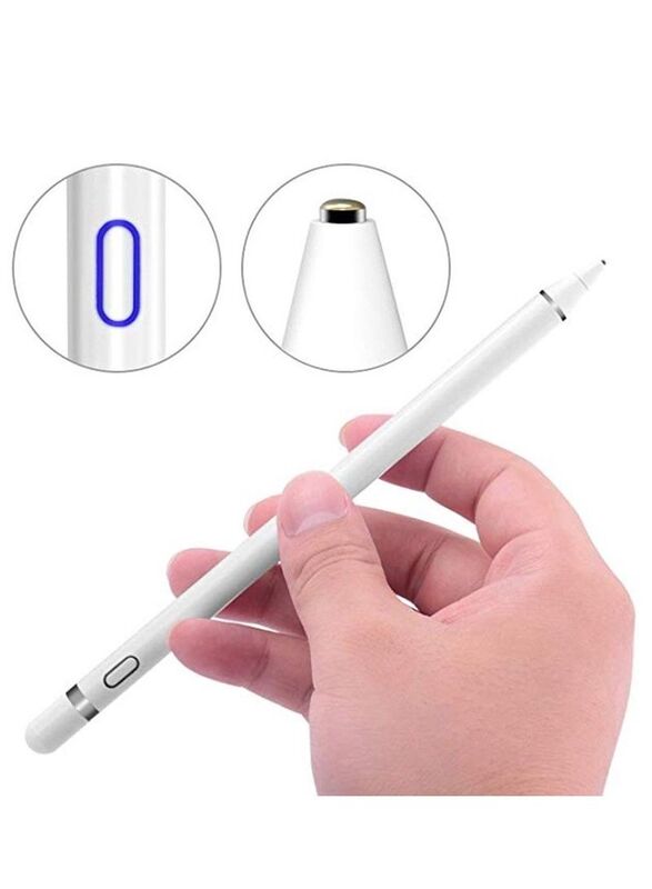Zolo High Precision and Sensitivity Smart Digital Stylus Pen for Apple iPads, White