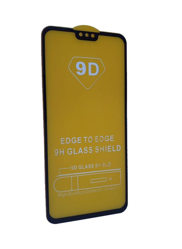Huawei Y9 2019 9D Tempered Glass Full Screen Protector, 0328ABC012297, Clear