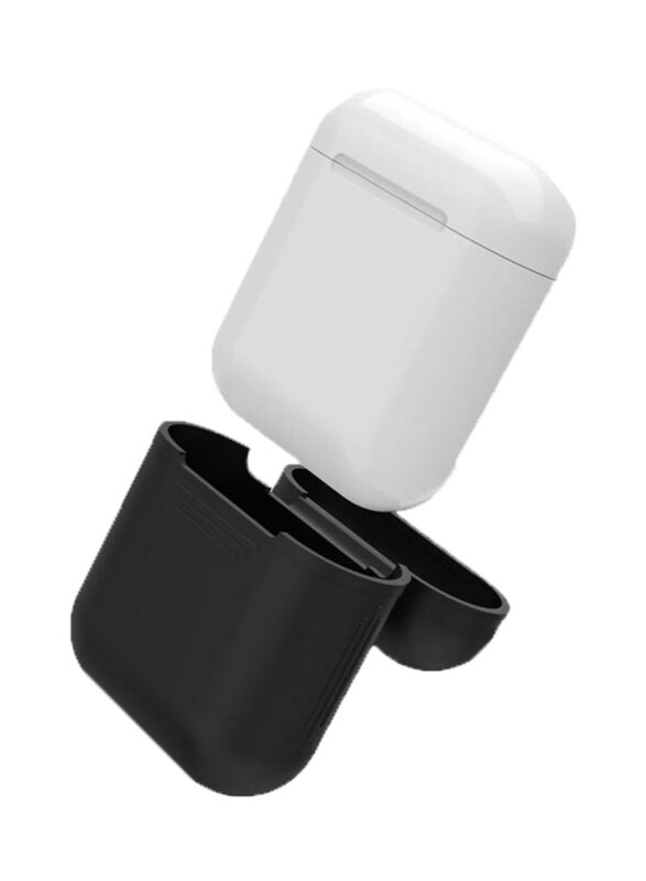 

Generic Apple AirPods Silicone Protective Case Cover with Strap, Black