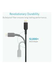 Anker 3 Meters Powerline Ii With Connector, Black