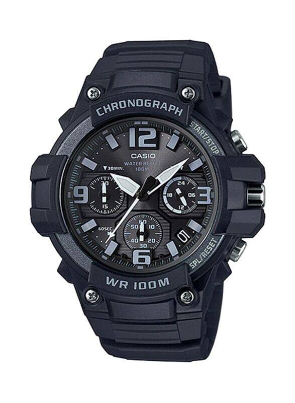 

Casio Analog Watch for Men with Resin Band, Water Resistant & Chronograph, MCW-100H-1A3VDF, Black