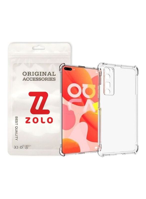 Zolo Huawei Nova 7 Pro Shockproof Slim Soft TPU Silicone Mobile Phone Case Cover, Clear