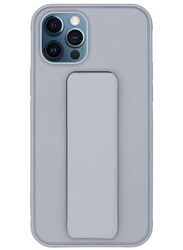 Zolo Apple iPhone 11 Pro Max Finger Grip Holder & Protective Mobile Phone Case Cover, Grey