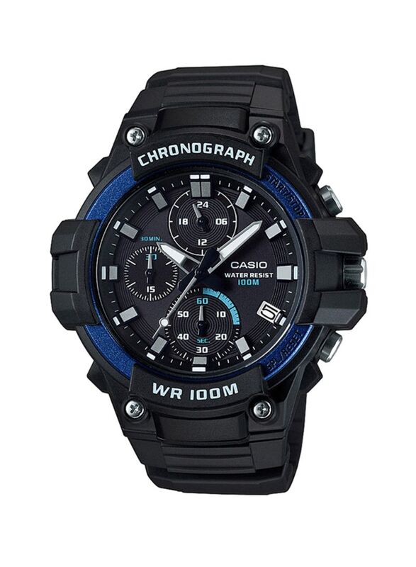 

Casio Youth Series Chronograph Watch for Men with Resin Band, Water Resistant & Chronograph, MCW-110H-2AVEF, Black