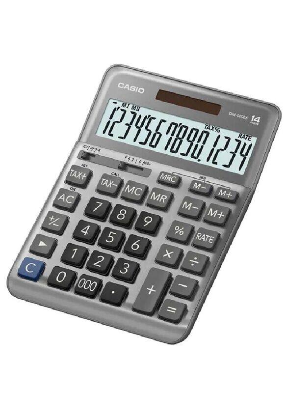 

Casio 14-Digit Desktop Calculator, DM-1400F, Grey/Black
