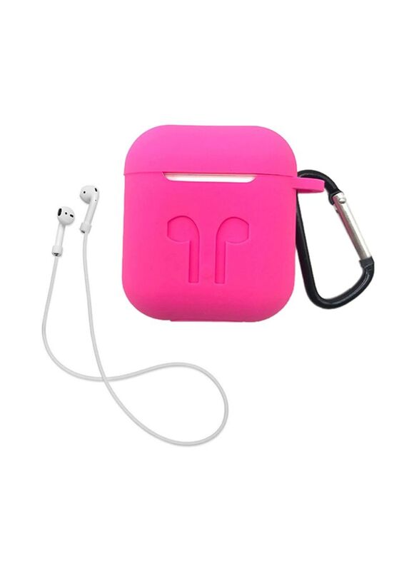 Apple AirPods Protecting Case Cover with Carabiner, Pink