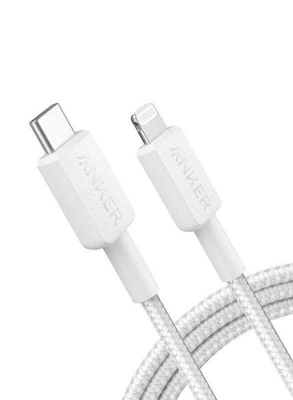 

Anker 1.8-Meter 322 Lightning Braided Cable, USB Type-C to Lightning for Smartphones/Tablets, A81B6H21, White