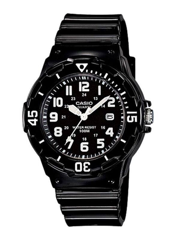 

Casio Enticer Analog Quartz Watch for Men with Resin Band, Water Resistant, LRW-200H-1BVDF, Black/Black