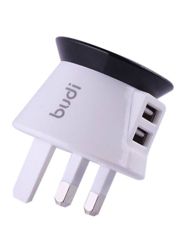 

Budi Dual USB Port Adapter, White