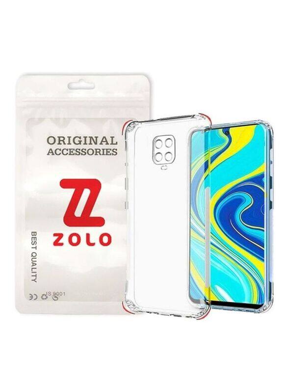 

Zolo Xiaomi Redmi Note 9 Pro Shockproof Slim Soft TPU Silicone Mobile Phone Case Cover, Clear