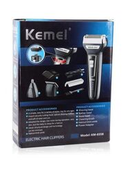 Kemei 3-In-1 Electric Trimmer Set, km-6558, Black