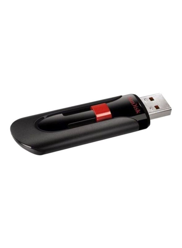 SanDisk 64GB Cruzer Glide USB Flash Drive, Black/Red