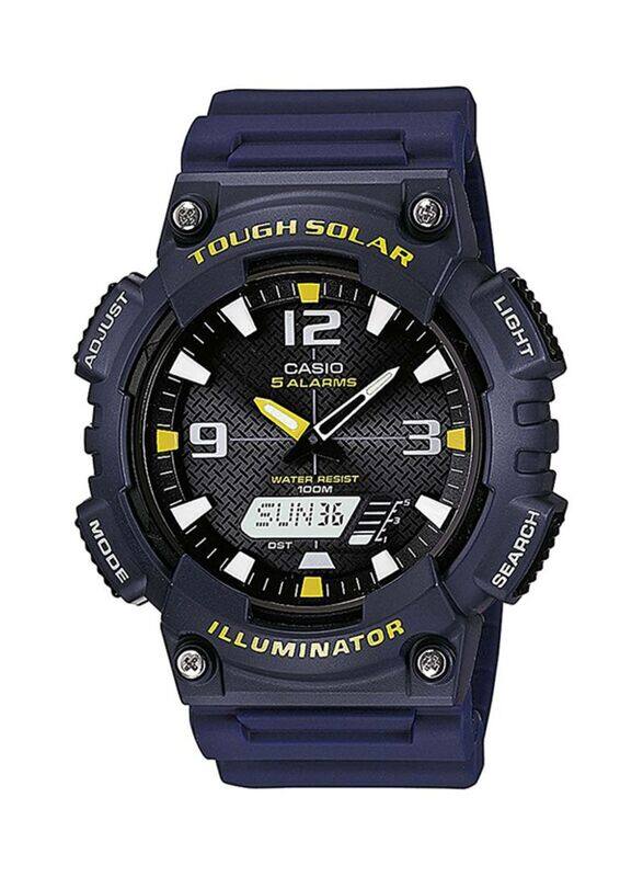 

Casio Youth Analog + Digital Watch for Men with Silicone Band, Water Resistant, AQ-S810W-2AVEF, Blue/Black