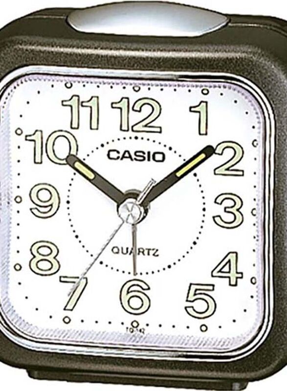 Casio TQ142 Analog Desk And Shelf Clocks, White/Black