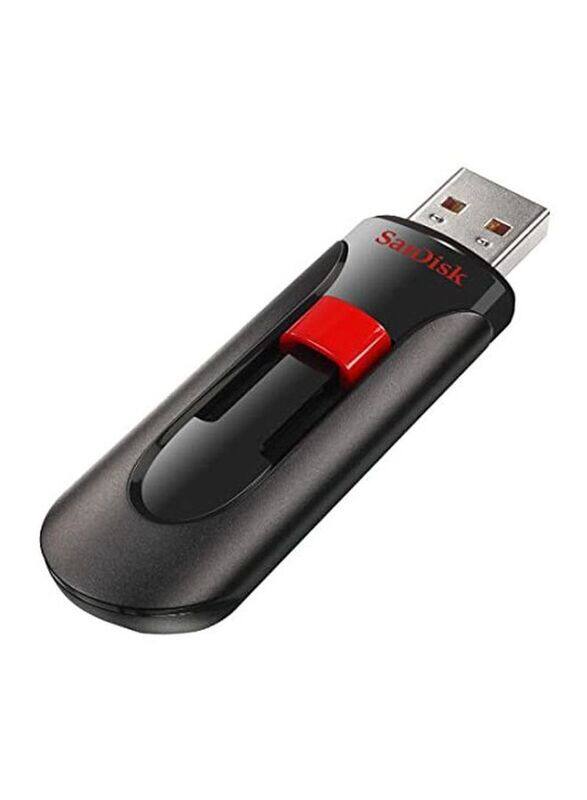 SanDisk 64GB Cruzer Glide USB Flash Drive, Black/Red