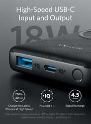 Levore 10000mAh Wired Power Bank, Black