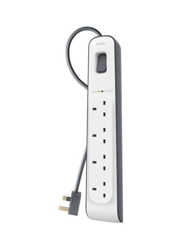 

Belkin 4-Way Surge Protection Strip Heavy Duty Electrical Extension Socket, White