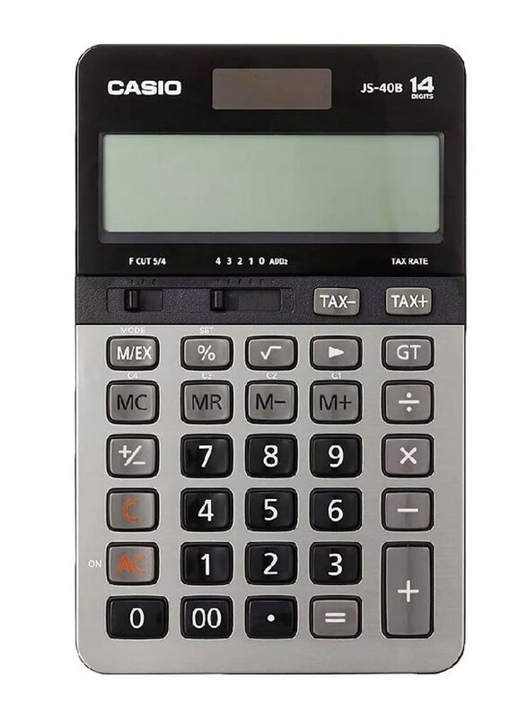 Casio 14 Digits Office Calculator, JS-40B, Grey/Black
