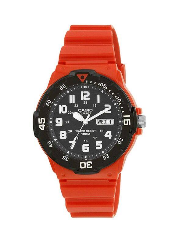 

Casio Youth Analog Watch for Men with Resin Band, MRW200HC-4BVDF, Red/Black