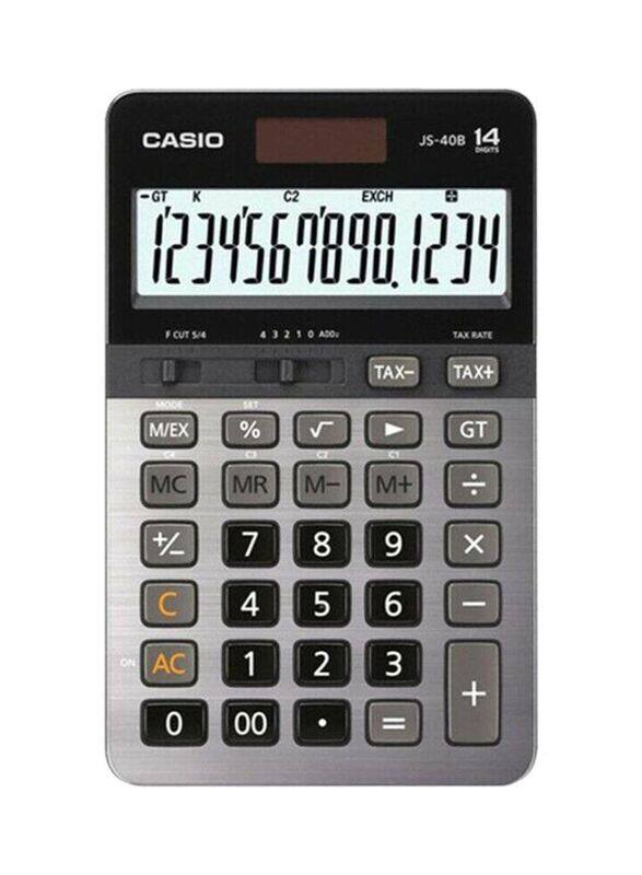 

Casio 14-Digits Financial and Business Calculator, JS-40B, Grey/Black