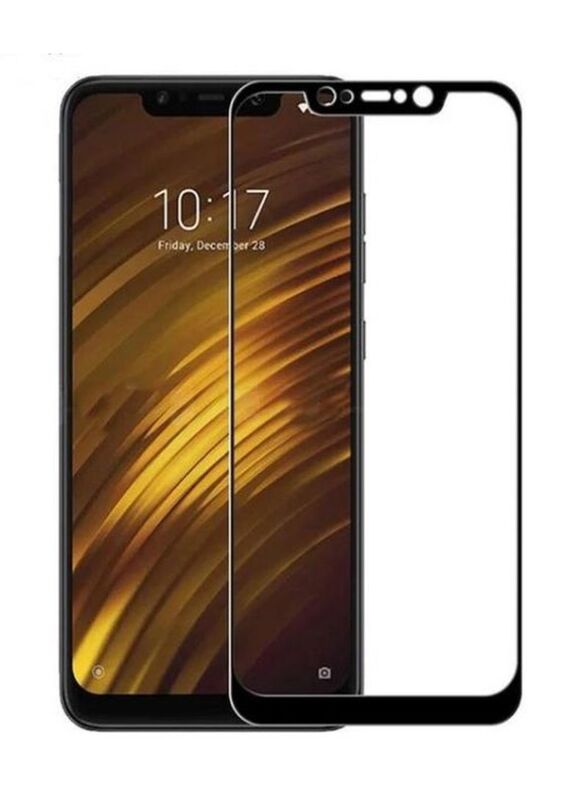Xiaomi Pocophone F1 5D Mobile Phone Glass Screen Protector, Black/Clear