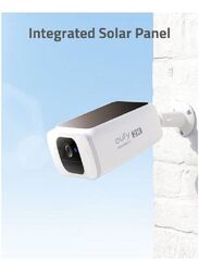 Eufy 2K Solar Spotlight Security Camera, White/Black