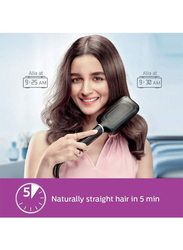 Philips Hair Straightening Brush, BHH880, Black/Violet