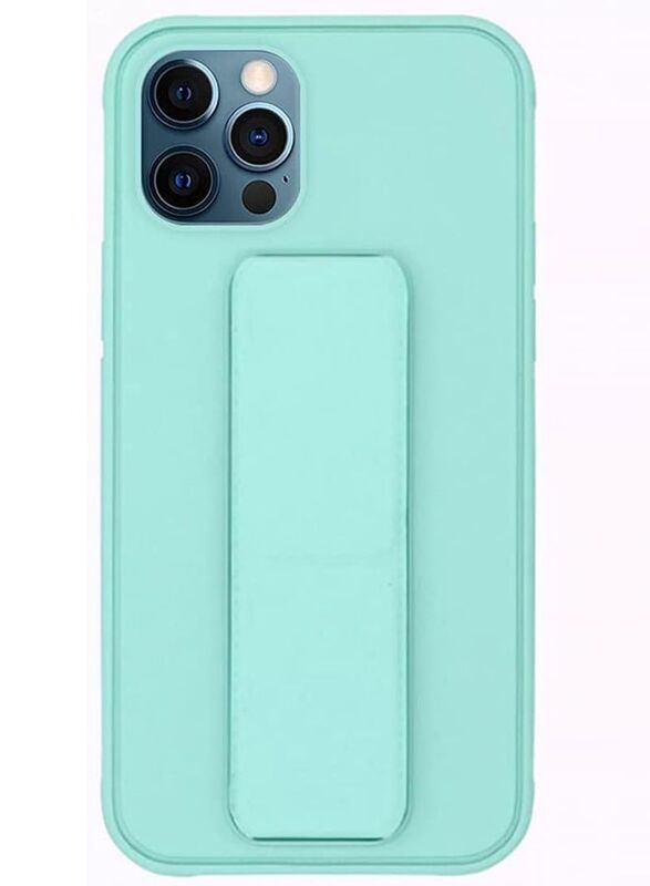 Zolo Apple iPhone 11 Pro Max Finger Grip Holder & Protective Mobile Phone Case Cover, Aqua Green