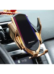 Clamping Wireless Car Charger, Gold/Black