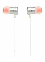 JBL Wired In-Ear Earphones with Mic, Silver