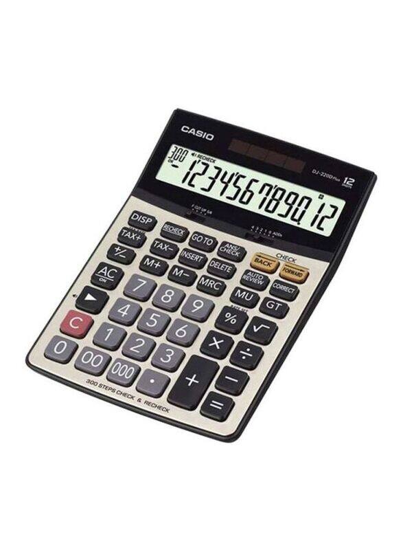 Casio 12-Digits Calculator, DJ-220DPLUS-WA-DP, Silver