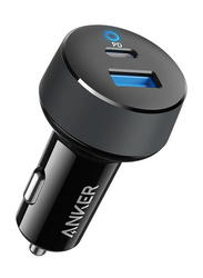 Anker PowerDrive Classic PD 2 Car Charger, with 0.9m USB Type-C to Lightning Cable, B2726H11, Black