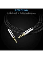 Anker 1.2 Meters Male To Male Auxiliary Audio Cable, Black/Grey/Gold