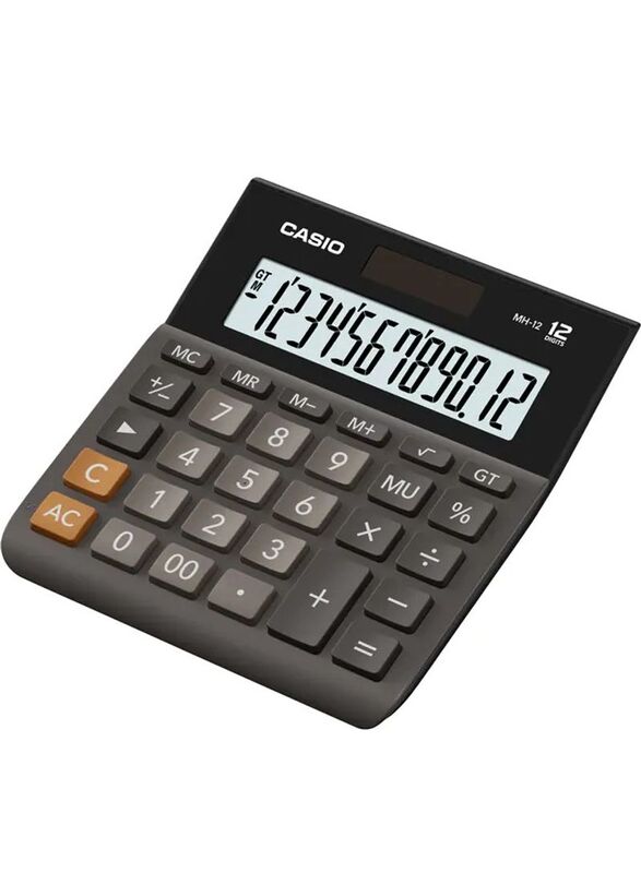 Casio Desktop Calculator, MH-12, Grey/Black
