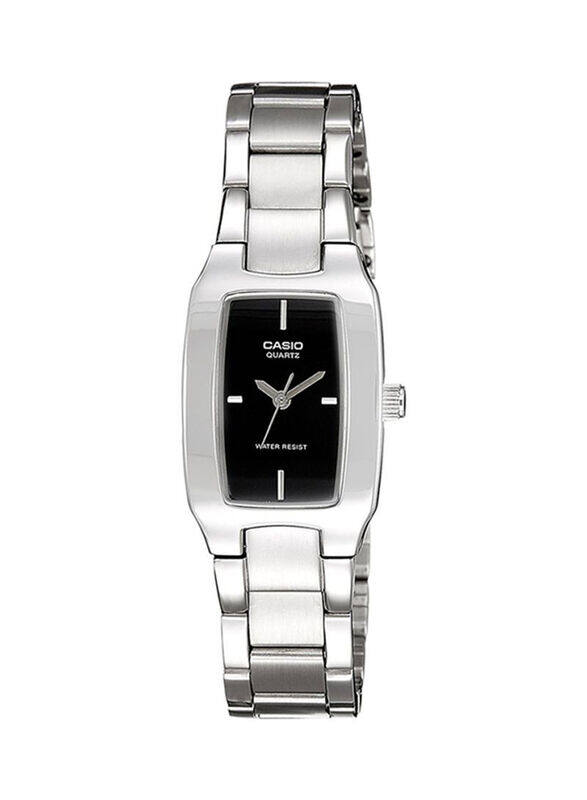 

Casio Enticer Analog Wrist Watch for Women with Stainless Steel Band, Water Resistant, LTP 1165A 1C, Silver-Black