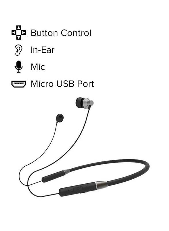 Lenovo HE05 BT5.0 Sports Sweatproof Magnetic Neckband Wireless In-Ear Earbuds with Mic, Black