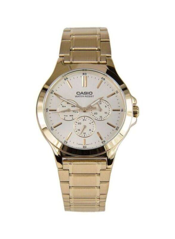 

Casio Dress Analog Watch for Men with Stainless Steel Band, MTP-V300G-9AUDF, Gold/Silver