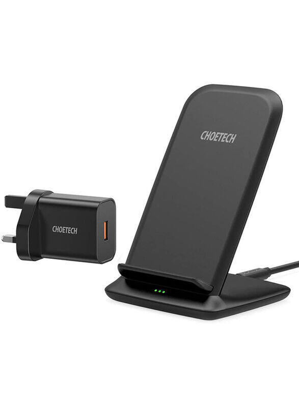 

Choetech Wireless Charging Stand with Wall Charger, Black