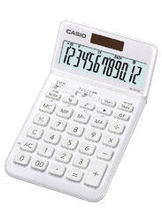 Casio 12 Digits Compact Desk Type Calculator, JW-200SC-WE, White