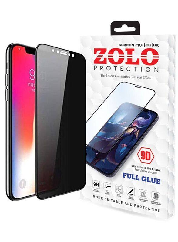 

Zolo Apple iPhone XR Anti-Spy Privacy 9D Tempered Glass Screen Protector, Black