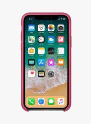 Apple iPhone X Leather Case Cover, Pink Fuchsia