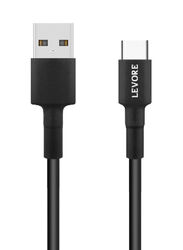 Levore 1-Meter TPE USB Type-C Cable, USB Type A to USB Type-C for Smartphones/Tablets, Black