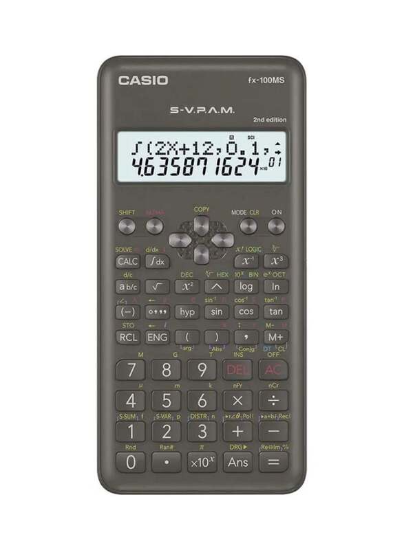 Casio 12-Digits Scientific Calculator, FX-100MS, Black/Yellow