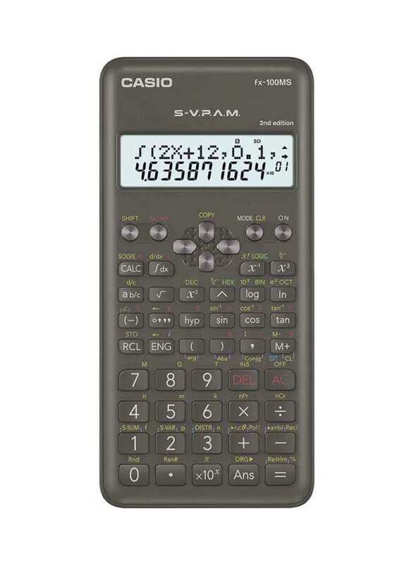 Casio 12-Digits Scientific Calculator, FX-100MS, Black/Yellow