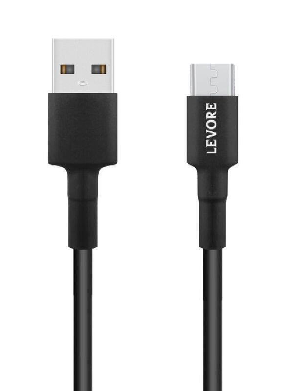 

Levore 1.8-Meter TPE Micro USB Cable, USB Type A to Micro USB for Smartphones/Tablets, Black