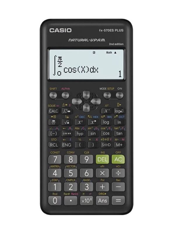 Casio Plus 2nd Edition Scientific Calculator, FX-570ES, Black