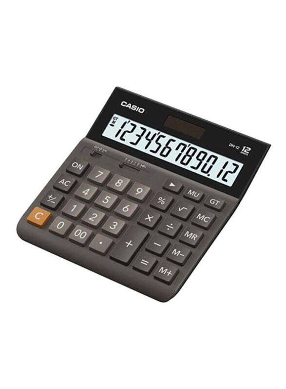 Casio 12-Digits Desk Top Calculator, Black/Silver