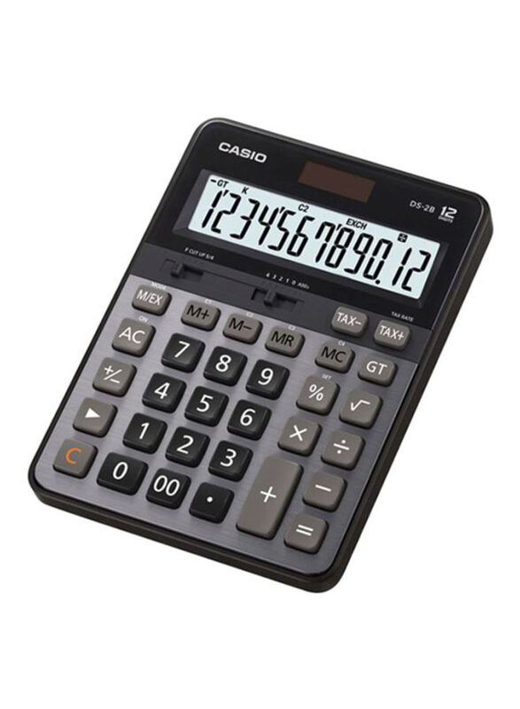 Casio Heavy Duty Calculator, DS-2B-W-DH, Grey/Black/White